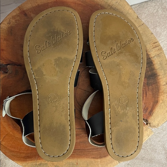 Saltwater Original Black Leather Sandals - Picture 8 of 9